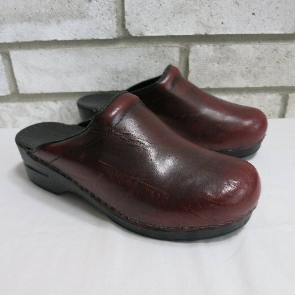 Dansko Sonja Leather Slide Mules Sandals Womens Footwear Nurse Walking Shoes 38 - Picture 2 of 7